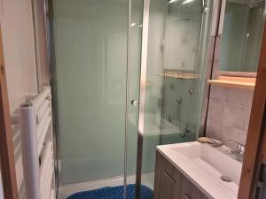 Kúpeľňa v ubytovaní Studio 25m² au pied des montagnes, balcon, idéal pour 4 pers - FR-1-573-95
