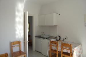 Kuchyň nebo kuchyňský kout v ubytování Odyssia Apartments