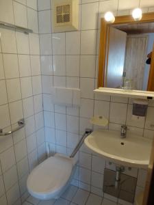 Koupelna v ubytování Gästehaus Posch