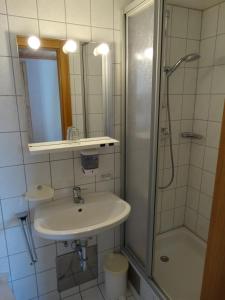 Koupelna v ubytování Gästehaus Posch