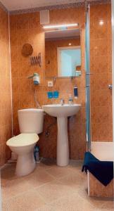 Koupelna v ubytování Good Space Palanga