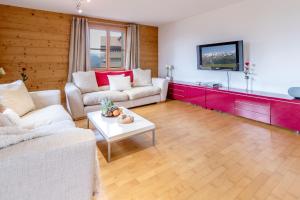 TV a/nebo společenská místnost v ubytování Chalet Bergrose 4