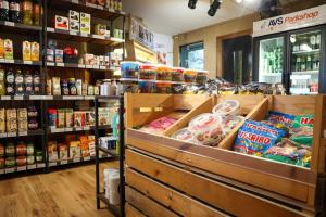 a store filled with lots of food and drinks at EuroParcs De Zanding in Otterlo