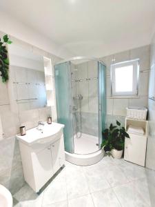 Koupelna v ubytování Apartman Anna