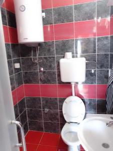 a bathroom with a toilet and a sink at Apartman Zaga in Trebinje