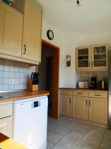 Kuchyň nebo kuchyňský kout v ubytování Ferienwohnung Eichkatzel