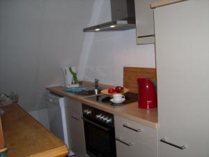 Kuchyň nebo kuchyňský kout v ubytování Ferienwohnung Blütenpracht Jork