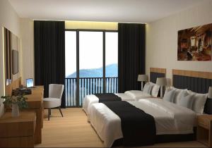 Кровать или кровати в номере Alya Teras Otel