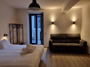Posteľ alebo postele v izbe v ubytovaní Kabialde Apartamentuak TSS00134