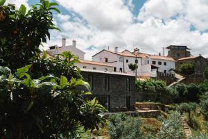 een groep huizen op een heuvel met bomen bij Zab Living in Vila de Rei