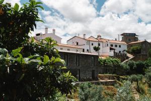 un grupo de casas en una colina con árboles en Zab Living, en Vila de Rei