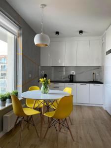 Kuchyňa alebo kuchynka v ubytovaní Olivkowe apartamenty