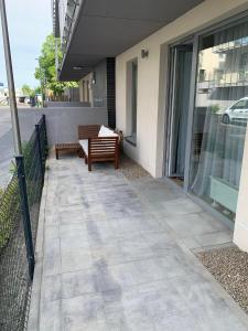 Balkón alebo terasa v ubytovaní Olivkowe apartamenty
