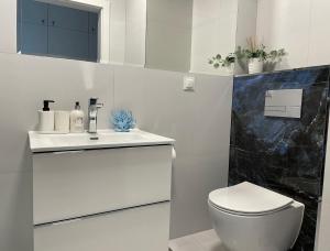 Kúpeľňa v ubytovaní Olivkowe apartamenty