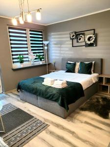 Ліжко або ліжка в номері Apartament Centrum Chmielna