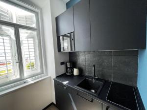 Kuchyňa alebo kuchynka v ubytovaní Navis city apartments