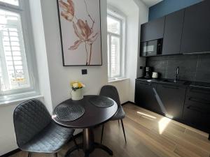 Kuchyňa alebo kuchynka v ubytovaní Navis city apartments