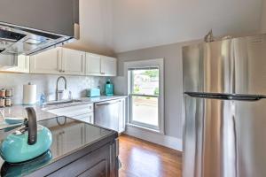 A kitchen or kitchenette at Charming Greenport Gem 1, 1 Mile to Ferry!