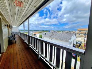 a balcony with a view of the ocean at Regal Inn Hampton Beach in Hampton