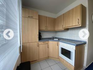 Dapur atau dapur kecil di Villa Döser Strand Wohnung 5 +2 gambar