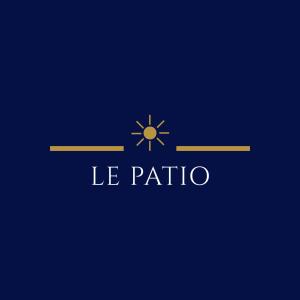 a logo for la patricio on a blue background at LE PATIO in Millau