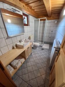 Koupelna v ubytování Vineyard Cottage Maleric with Pool Access