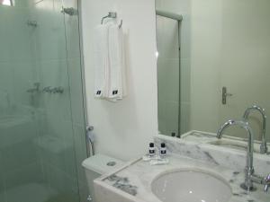 Koupelna v ubytování Hotel Refugio