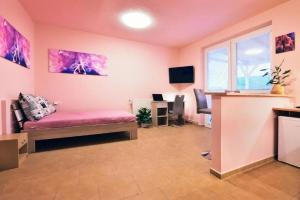TV a/nebo společenská místnost v ubytování NIKA beds