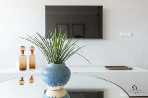 A television and/or entertainment centre at Living4Malaga Infinity Views Penthouse