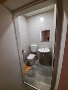 Koupelna v ubytování Rooms Optim