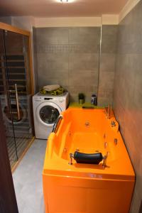 Kopalnica v nastanitvi NEW CENTRAL ROOFTOP with private WELLNESS, Sauna & Whirlpool bath