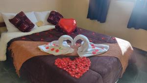 Cama o camas de una habitación en Recanto Varandas Guararema