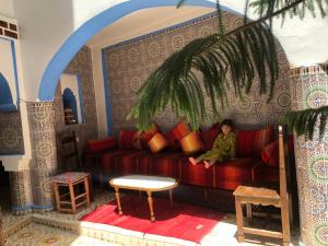 Χώρος καθιστικού στο Hotel Nisrine