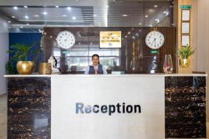 Lobi atau kawasan kaunter penerimaan di Nansc Hotel