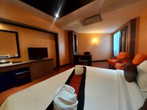 TV a/nebo společenská místnost v ubytování M Hotel Danok