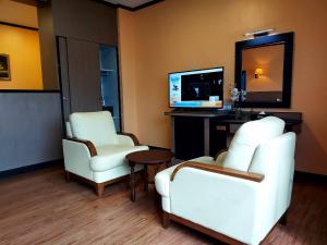 TV a/nebo společenská místnost v ubytování M Hotel Danok
