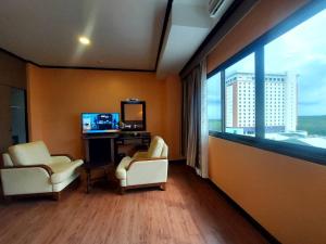 TV a/nebo společenská místnost v ubytování M Hotel Danok