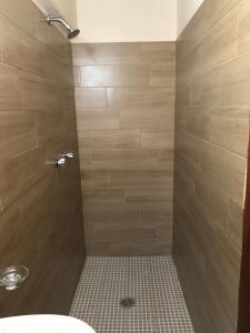 Koupelna v ubytování Hotel Lorena
