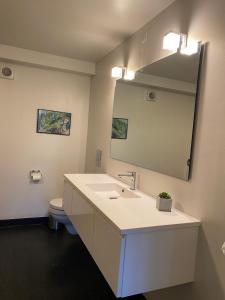 Vonios kambarys apgyvendinimo įstaigoje Hyggelig lejlighed ved åen - flot udsigt