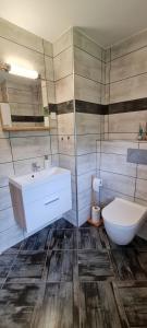 Koupelna v ubytování Apartmaji Gaby