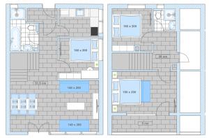 Plán poschodí v ubytovaní TópART Apartman C