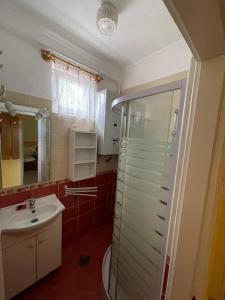 Kúpeľňa v ubytovaní Gyöngyszem vendégház