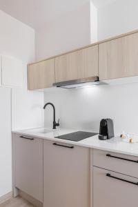 Kuchyň nebo kuchyňský kout v ubytování Amalthia Luxury Suites