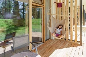 Μπαλκόνι ή βεράντα στο Naturhotel Lärchenhof