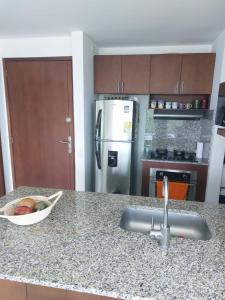 Dapur atau dapur kecil di Apartamento Morros vitri 214 zona norte
