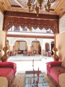 Posezení v ubytování Perlekech Riad & Spa