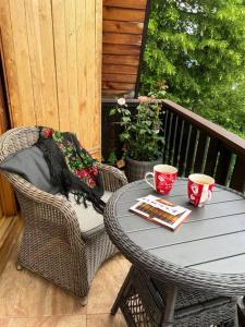 Balkón alebo terasa v ubytovaní Domek góralski Spełnione Marzenia