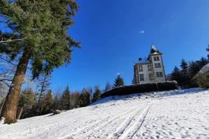 House in Vosges near Forest and Hiking Trails v zime