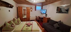 TV a/nebo společenská místnost v ubytování BioBauernhof Fresoldhof