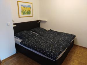 Tempat tidur dalam kamar di Ferienwohnung Leinetal